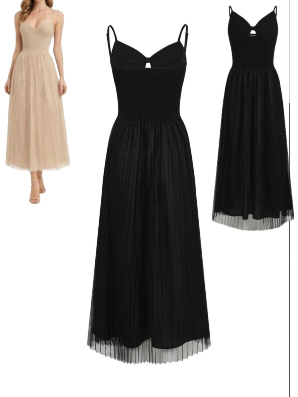 #98857 🛑S,M,L HIGH END Halo Knit Midi Sleeveless Dress